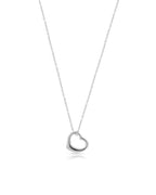 Silver Eternal Love Heart Pendant Necklace