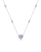 Silver Eternal Love Heart Pendant Necklace