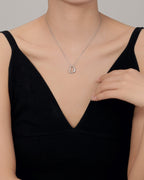 Silver Eternal Love Heart Pendant Necklace