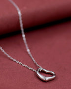 Silver Eternal Love Heart Pendant Necklace