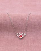 Silver Eternal Love Heart Pendant Necklace