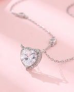 Silver Eternal Love Heart Pendant Necklace