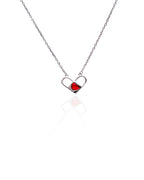 Silver Eternal Love Heart Pendant Necklace