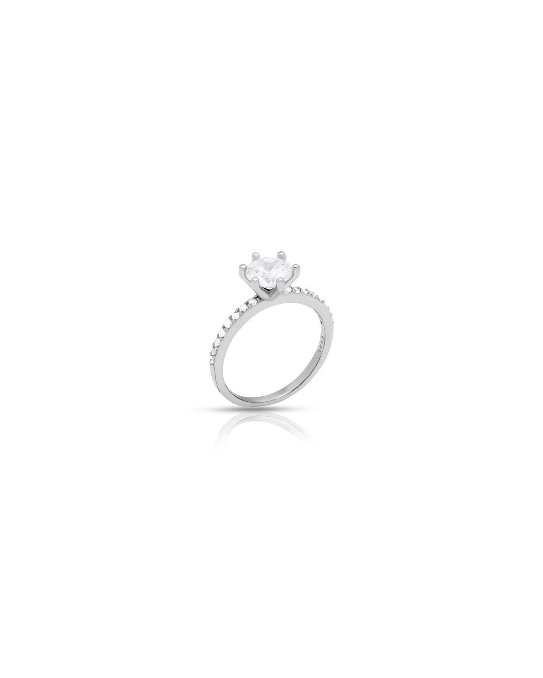 Silver Eternal Spark Solitaire Ring
