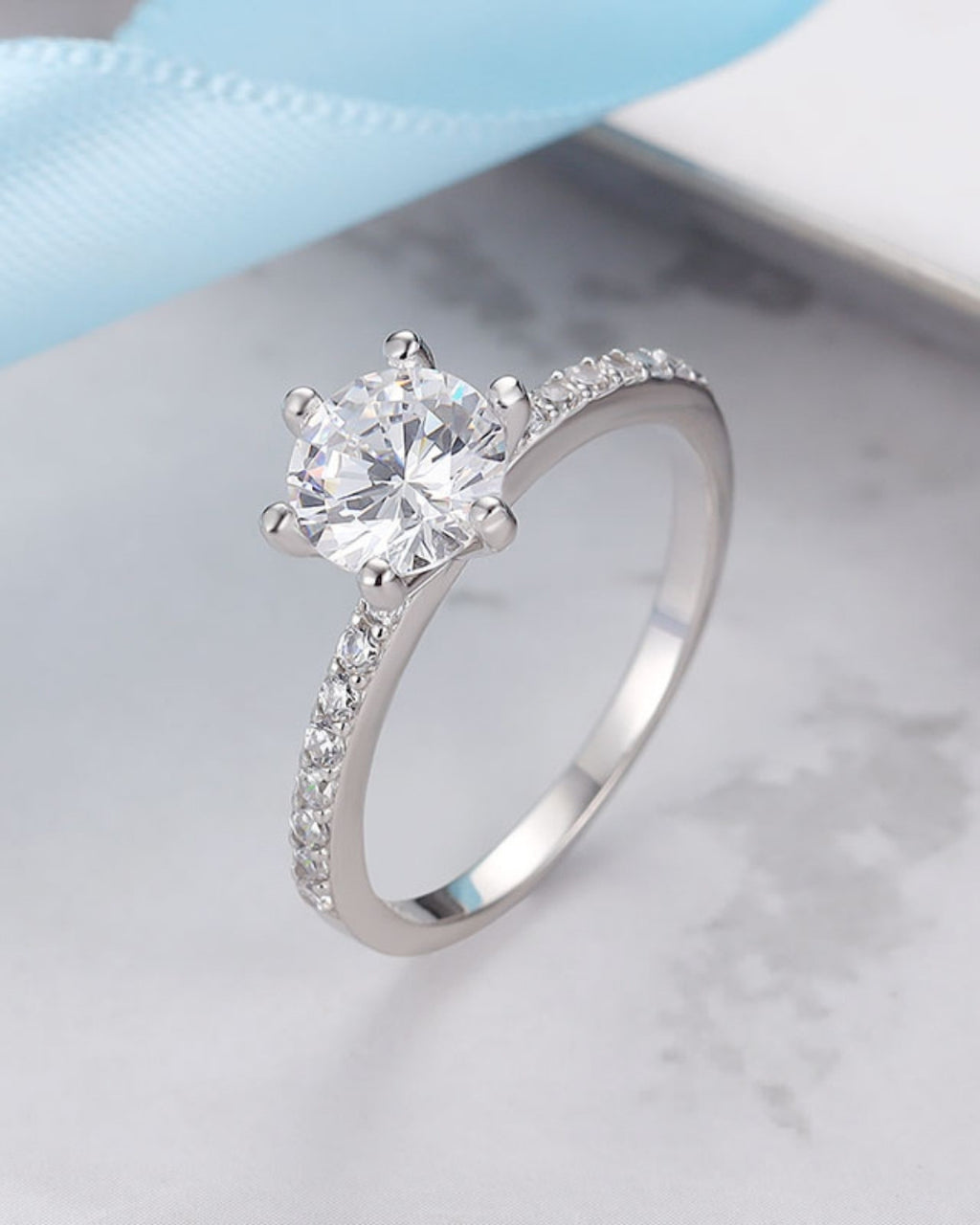 Silver Eternal Spark Solitaire Ring