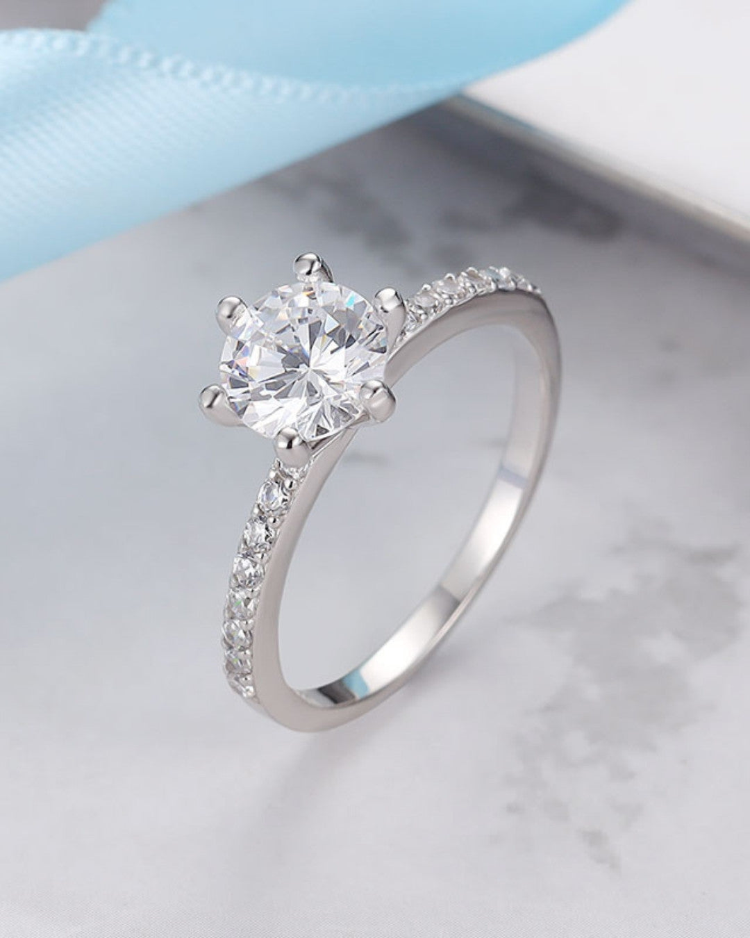 Silver Eternal Spark Solitaire Ring