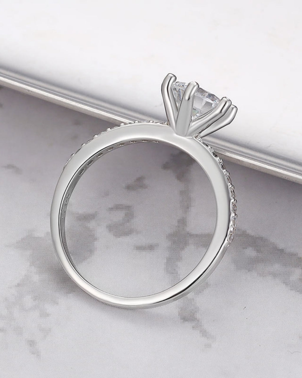 Silver Eternal Spark Solitaire Ring