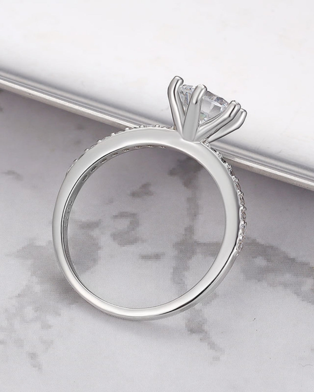 Silver Eternal Spark Solitaire Ring