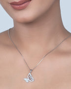 Silver Ethereal Butterfly Grace Pendant Necklace