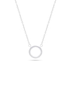 Silver Ethereal Halo Pendant Necklace