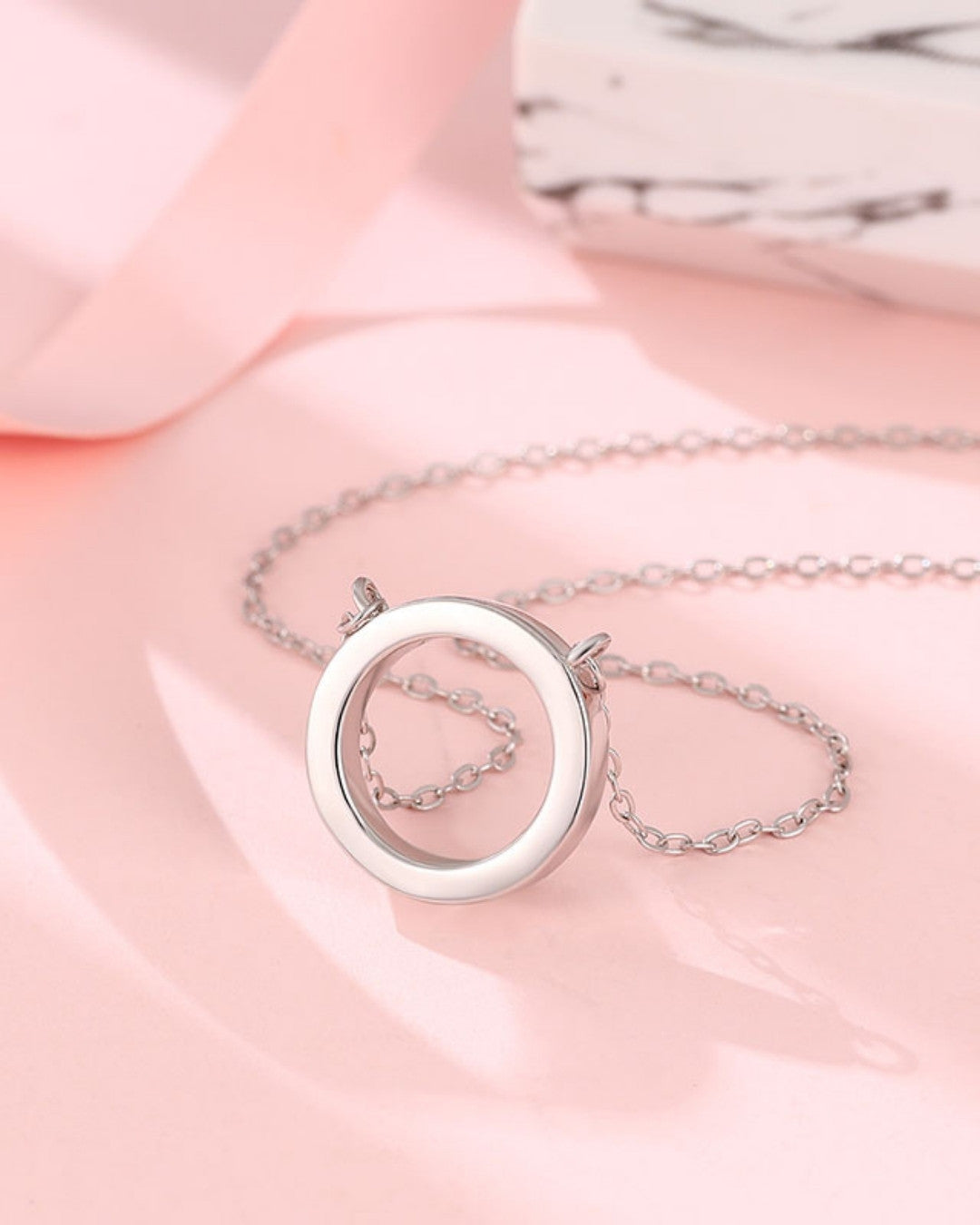 Silver Ethereal Halo Pendant Necklace