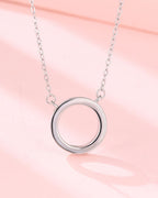 Silver Ethereal Halo Pendant Necklace