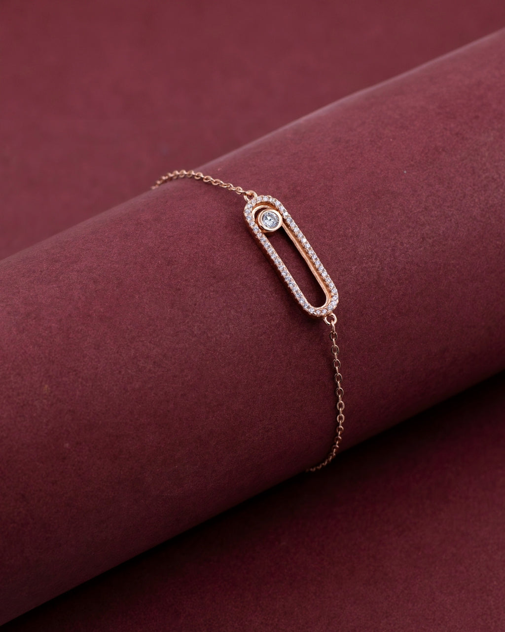 Silver Ethereal Spark Rose Gold Bracelet