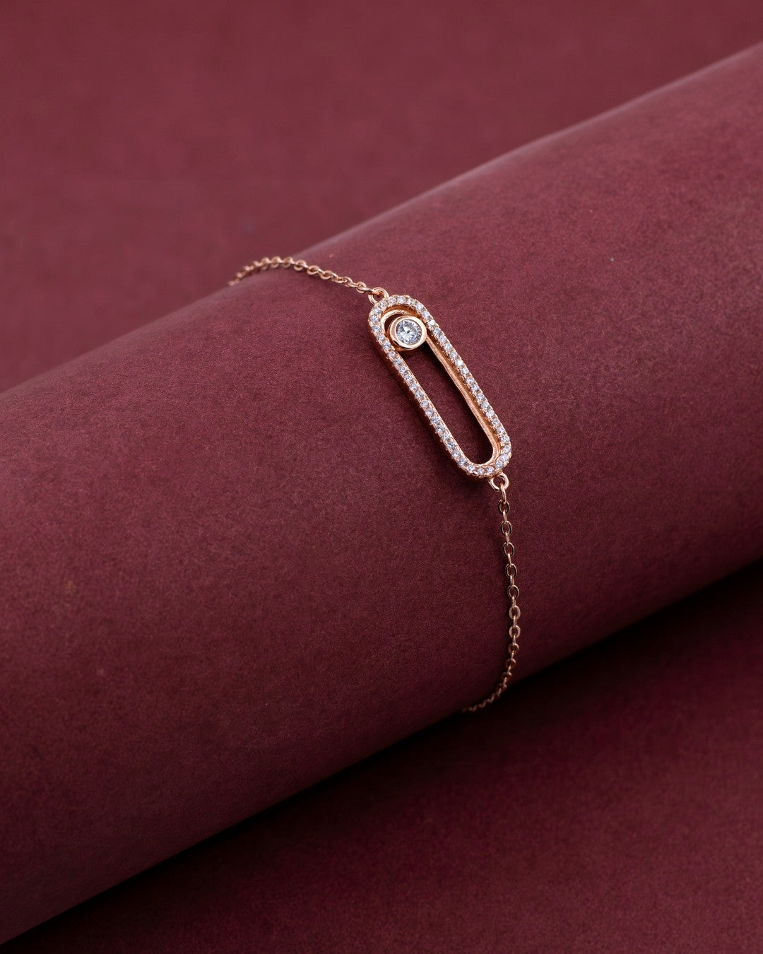 Silver Ethereal Spark Rose Gold Bracelet