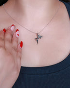 Silver Fairy Grace Pendant Necklace