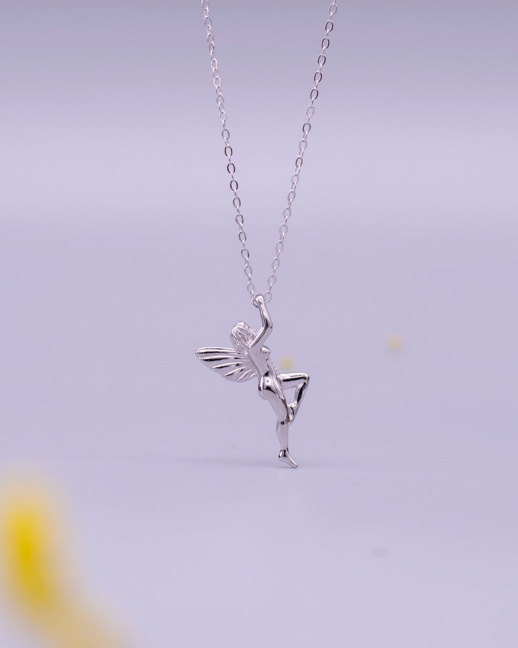 Silver Fairy Grace Pendant Necklace