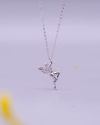 Silver Fairy Grace Pendant Necklace
