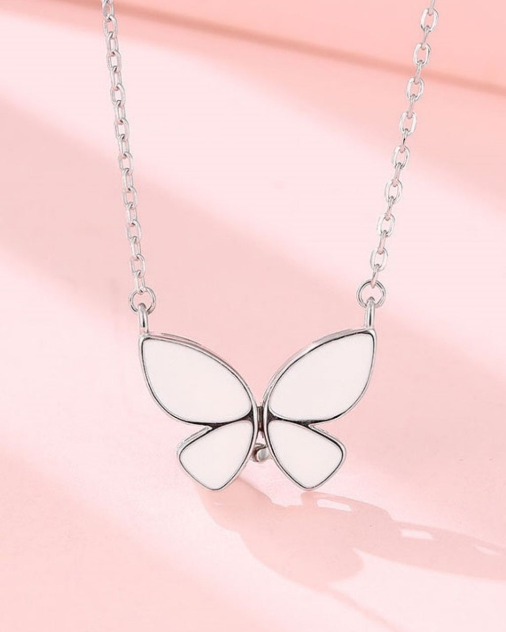 Silver Flutter Grace Butterfly Pendant Necklace
