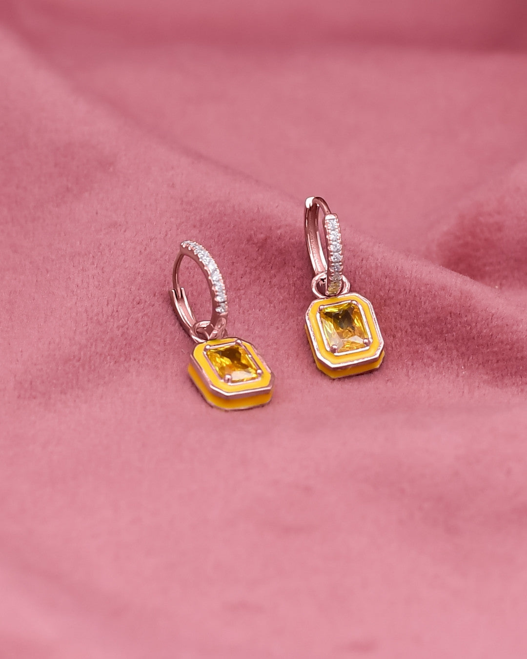 Silver Golden Radiance Hoop Earrings