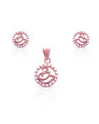 Silver Graceful Swan Pendant Set