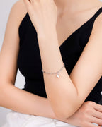 Silver Heart Chain Embrace Bracelet