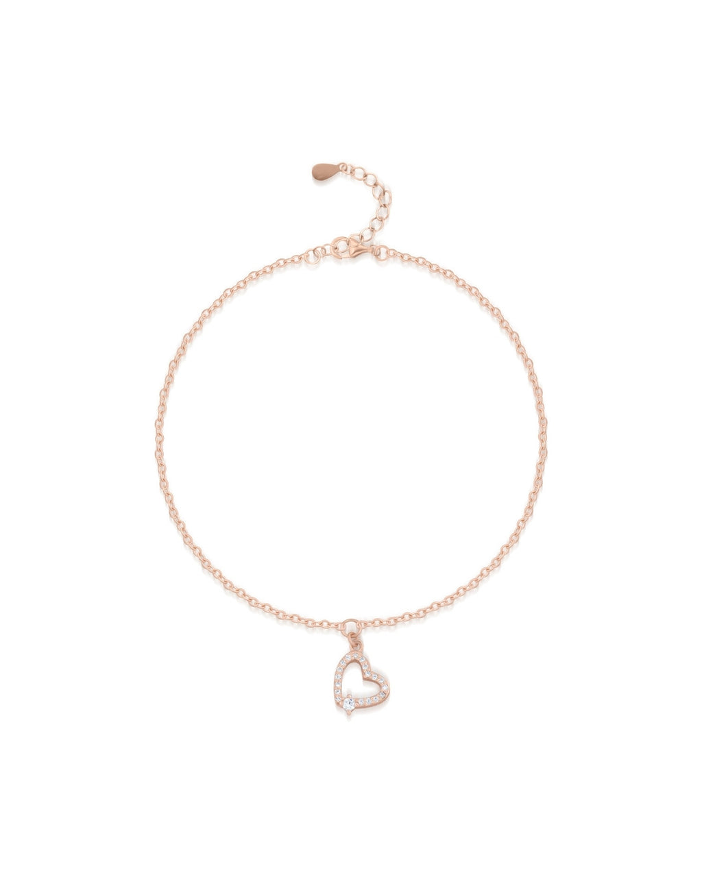 Silver Heart's Embrace Charm Bracelet
