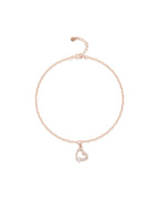 Silver Heart's Embrace Charm Bracelet