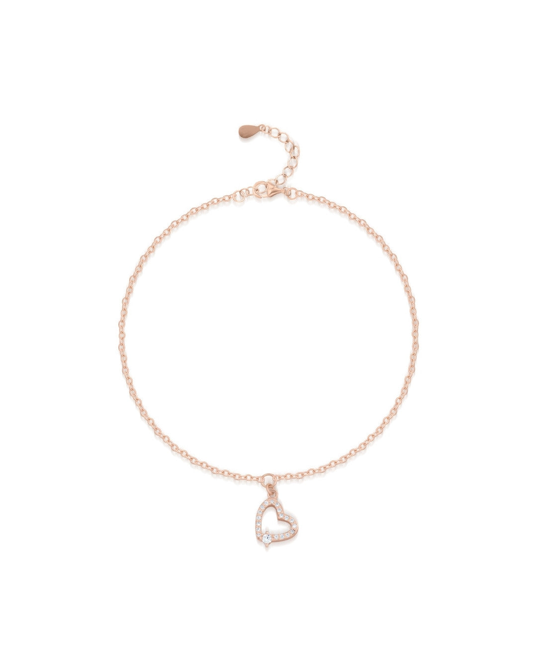 Silver Heart's Embrace Charm Bracelet
