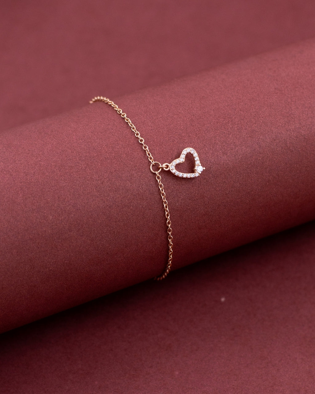 Silver Heart's Embrace Charm Bracelet