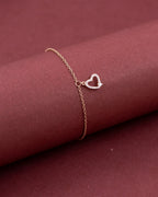 Silver Heart's Embrace Charm Bracelet