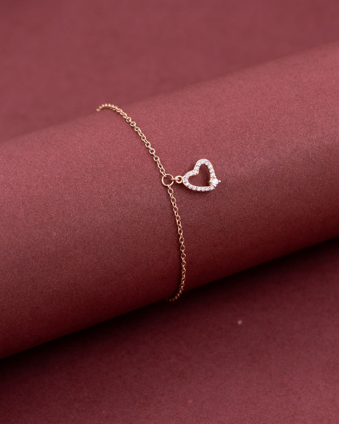 Silver Heart's Embrace Charm Bracelet
