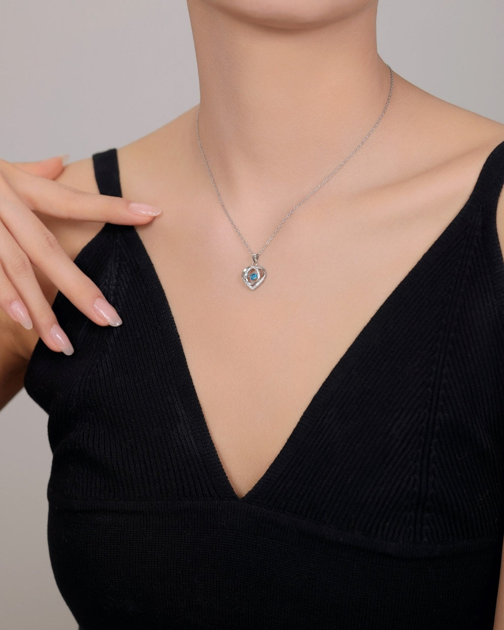 Silver Heartfelt Spark Pendant Necklace