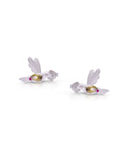 Silver Hummingbird Whisper Earrings