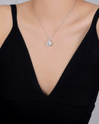 Silver Lunar Glow Pearl Pendant Necklace