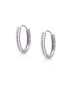 Silver Lustrous Curve Hoop Earrings