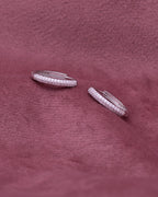 Silver Lustrous Curve Hoop Earrings