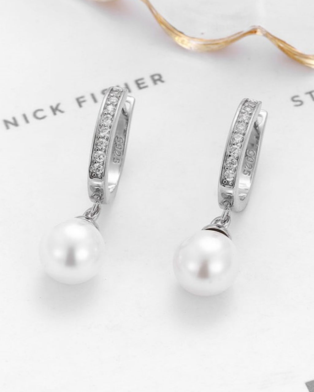 Silver Lustrous Elegance Pearl Earrings