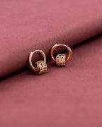 Silver Luxe Dice Hoop Earrings
