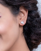 Silver Majestic Butterfly Earrings