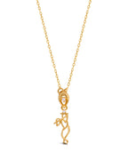 Silver Melodic Grace Pendant Necklace (Golden)