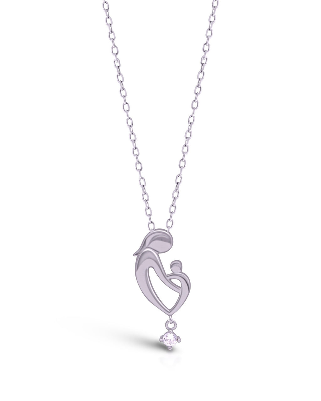 Silver Mother’s Embrace Pendant Necklace