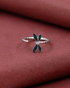 Silver Mystic Flight Dragonfly Ring