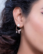 Silver Pearl Blossom Elegance Earrings