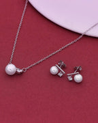 Silver Pearl Harmony Chain Set