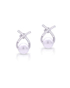 Silver Pearl Whisper Elegance Earrings