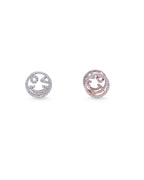Silver Radiant Smiley Earrings