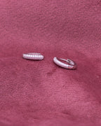 Silver Radiant Sparkle Hoop Earrings