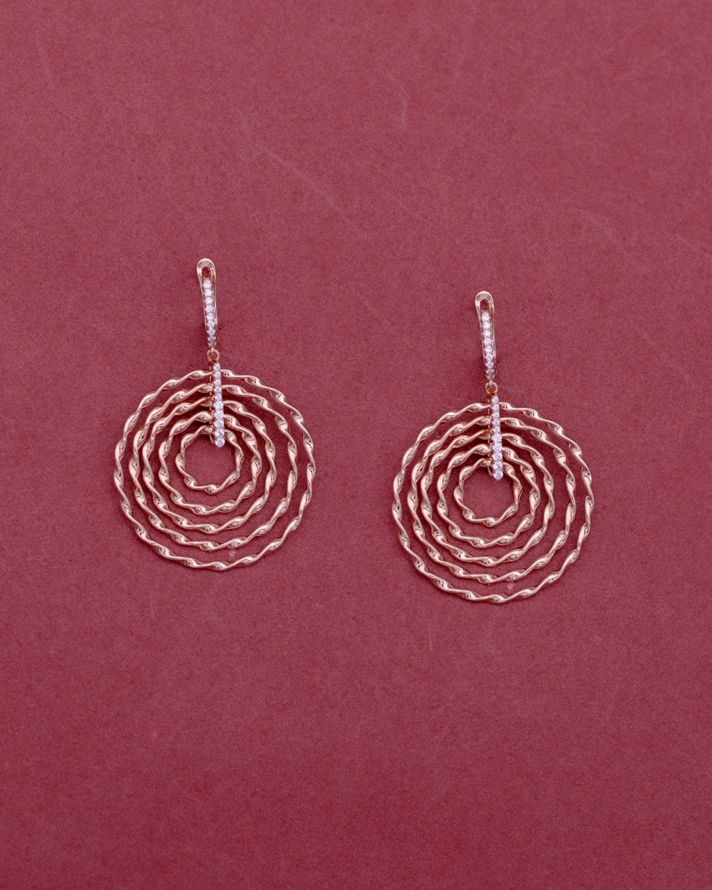 Silver Radiant Spiral Statement Earrings