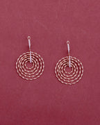 Silver Radiant Spiral Statement Earrings