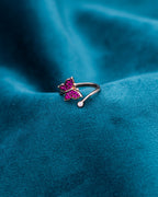 Silver Royal Amethyst Butterfly Ring